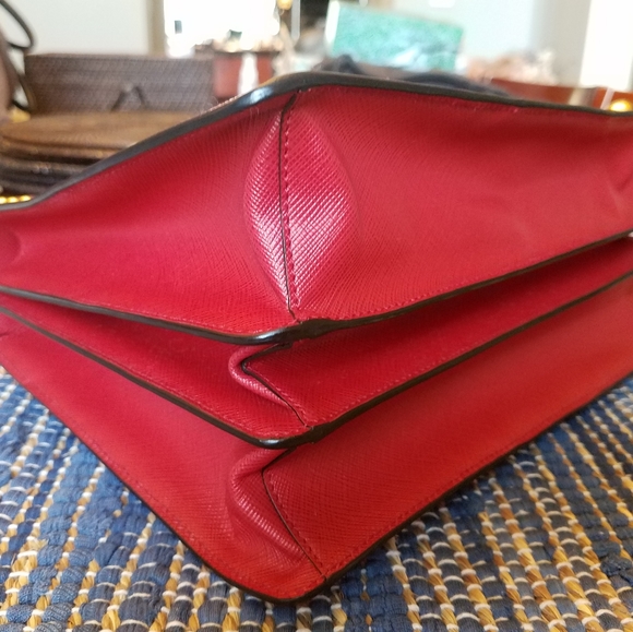 SOLD@! Prada Red Studded Cuir Handbag - Picture 8 of 8